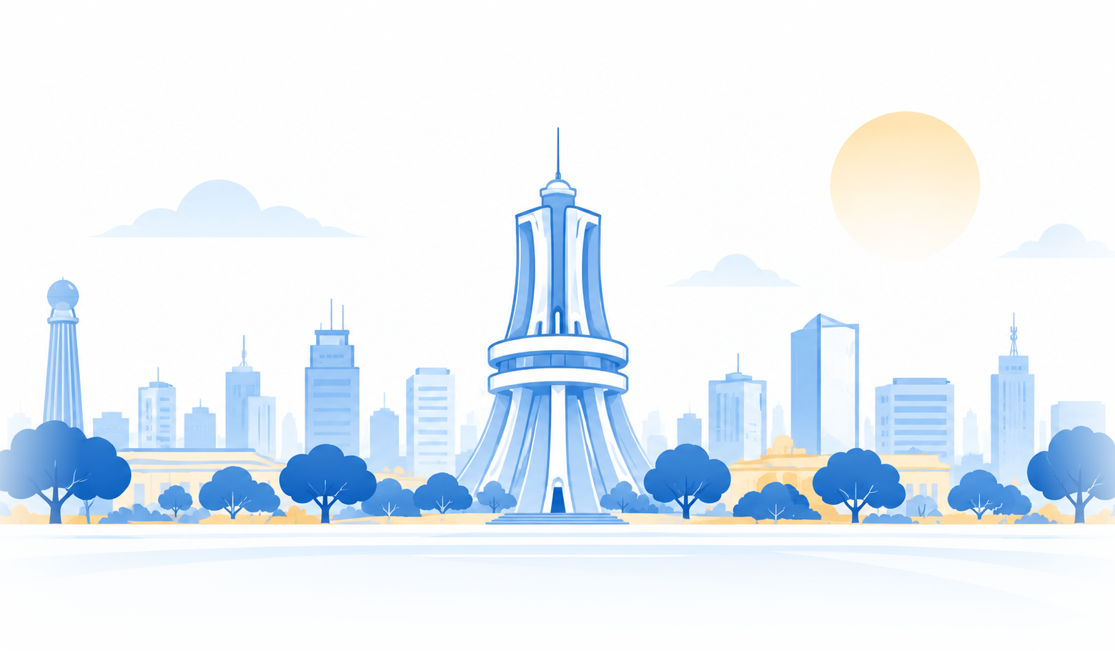 Illustration of a Burkina Faso city skyline